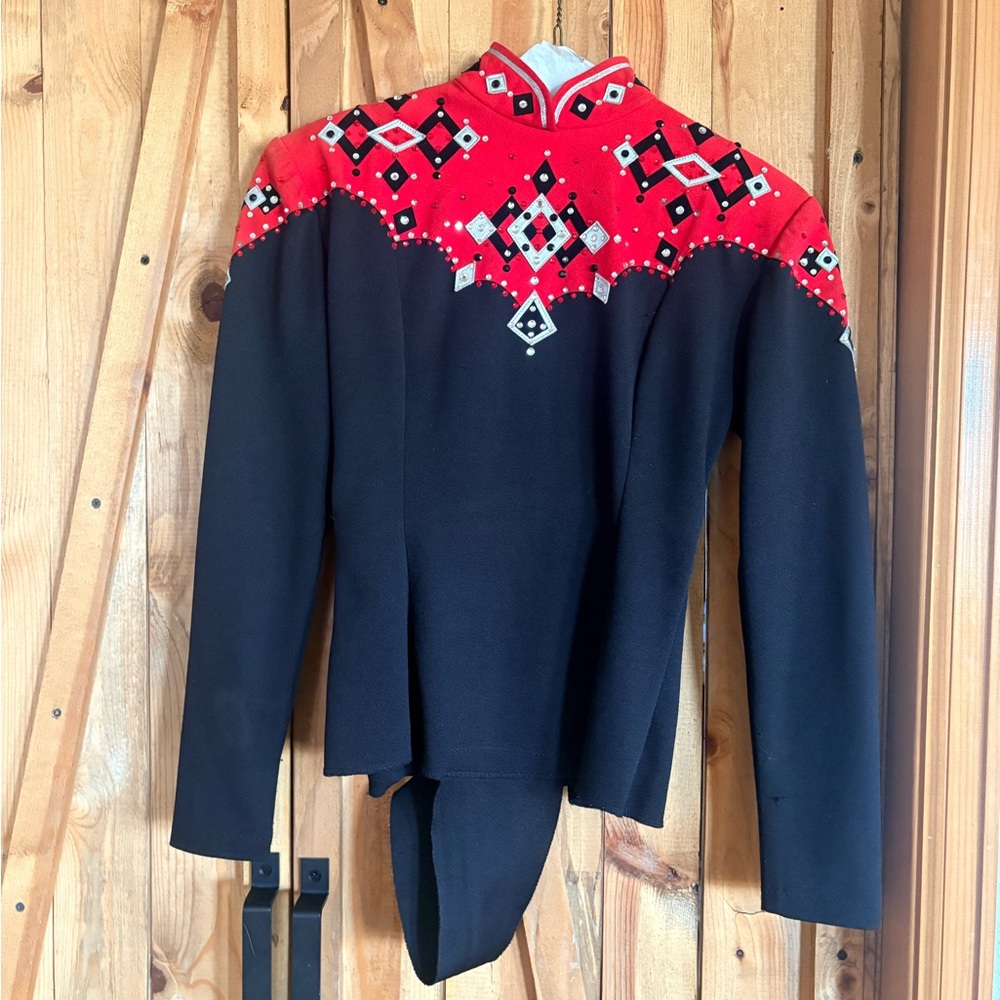 Stylish rodeo queen Black and Red Women's Jacket/body suit
